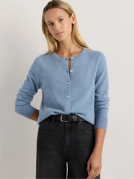 Quince Sweaters - Quince NWT Mongolian Cashmere Cardigan sweater Faded Denim Blue S